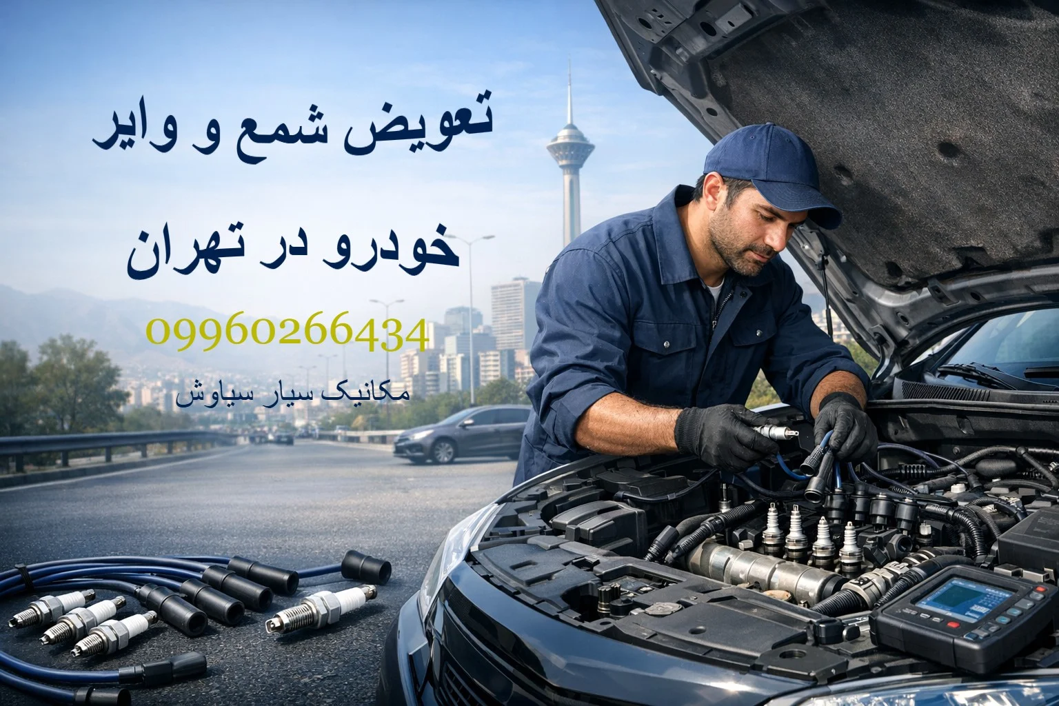 تعویض شمع و وایر خودرو در تهران